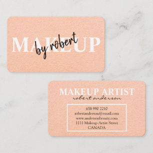 Visagist Blush rosa fett Schriftzug Visitenkarte