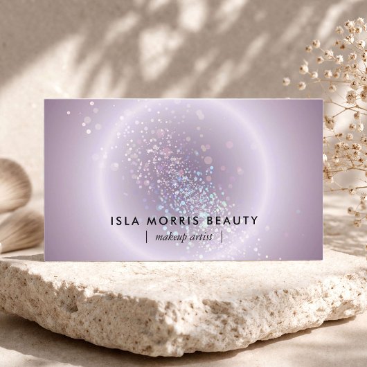 Visagist Celestial Glow Moderne sanfte Lavendel Visitenkarte