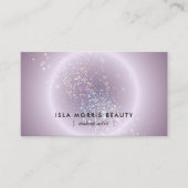 Visagist Celestial Glow Moderne sanfte Lavendel Visitenkarte (Vorderseite)