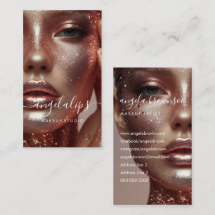 Visagist Foto Lippen Lippenstift Gloss Visitenkarte