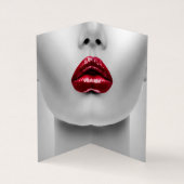 Visagist Foto Lippenstift Gloss Visitenkarten (Innenseite)