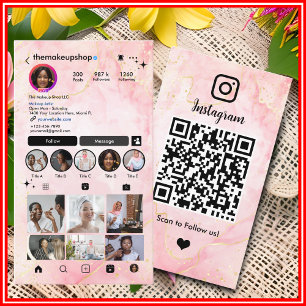Visagist Moderner Friseur Instagram QR Visitenkarte