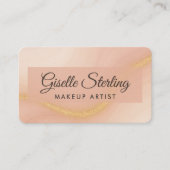 Visagist Neutral Beige Gold QR-Code Visitenkarte (Vorderseite)