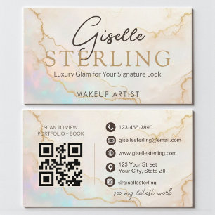 Visagist Opal Stone QR Code Visitenkarte