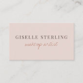 Visagist QR-Code Blush Rosa Visitenkarte (Vorderseite)