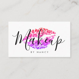 Visagist Regenbogen Glitter Leopard-Lippen Visitenkarte