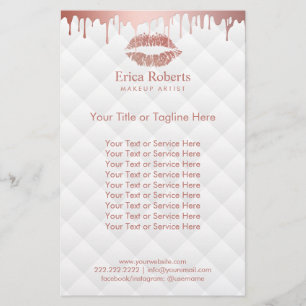 Visagist Rose Gold Lippen Modernes Schönheitssalon Flyer