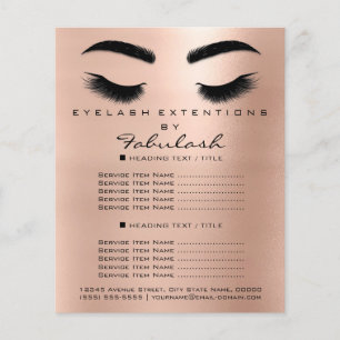 Visagist Schönheitssalon Gold Glitter Flyer SPA