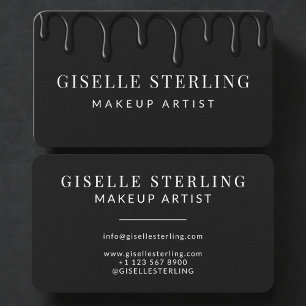 Visagist Schwarz Visitenkarte