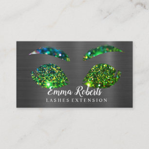 Visagist Wimpern Glitter Tropfen Rose Visitenkarte
