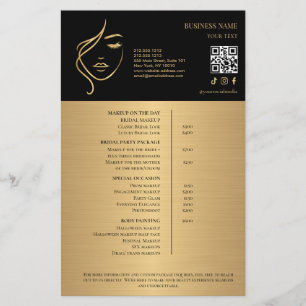 Visagisten-Schönheitssalon-Preisliste Flyer