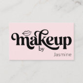 Visagistenstudio Blush Pink Professionell Chic Visitenkarte (Vorderseite)