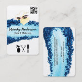 Visagistin | Kussfleck | Haarpflege | QR-Code  Visitenkarte (Vorne/Hinten)