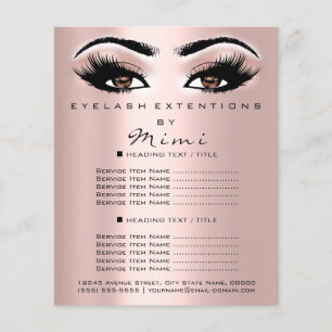 Visagistin Schönheitssalon Wimpern Flyer Brauner R