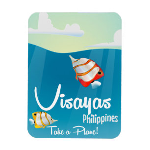 Visaja, Philippinen Cartoon Reiseplakat Magnet