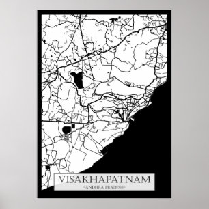 Visakhapatnam Andhra Pradesh Karte Poster