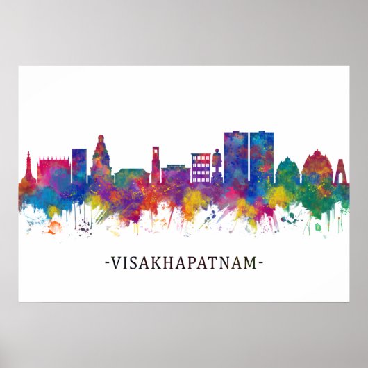 Visakhapatnam Andhra Pradesh Skyline Poster (Vorne)