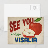 Visalia California Apple - Vintage Travel Postkarte (Vorne/Hinten)