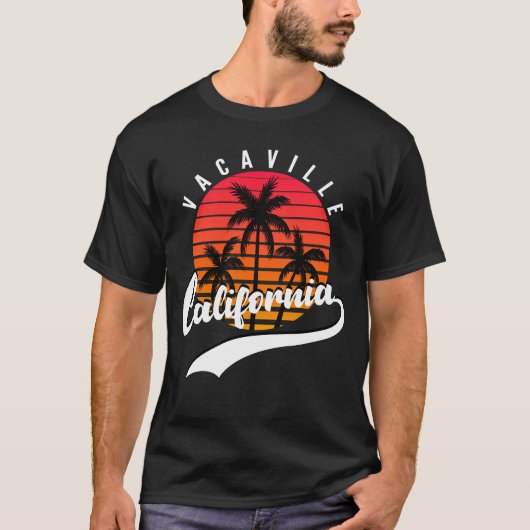 Visalia, California Retro Sunset Men's T - Shirt (Vorderseite)