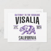 Visalia Postkarte (Vorne/Hinten)