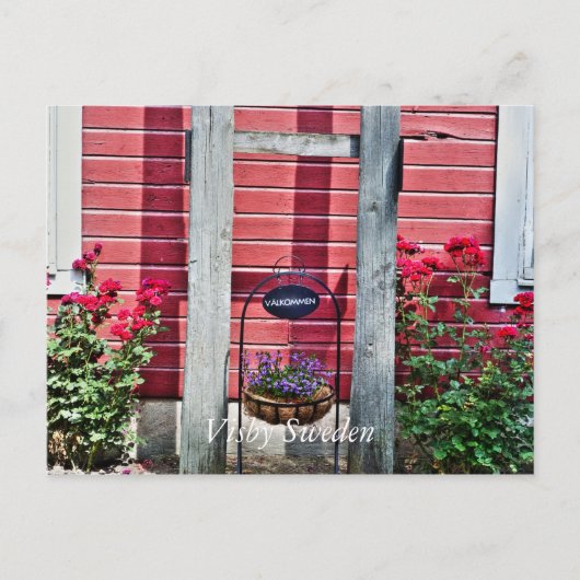 Visby Begrüßungszeichen Postkarte (Vorderseite)