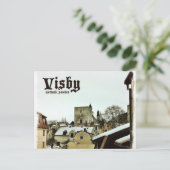 Visby, Gotland, Schweden - Dachflächen mit leichte Postkarte (Stehend Vorderseite)