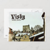 Visby, Gotland, Schweden - Dachflächen mit leichte Postkarte (Vorne/Hinten)