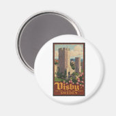 Visby Schweden Magnet (Vorderseite/Rückseite)