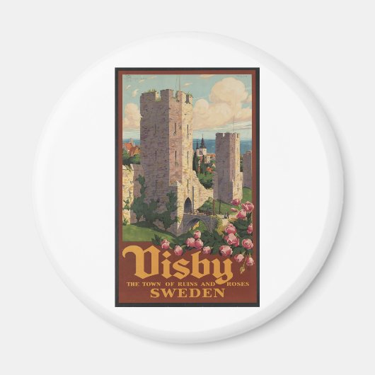 Visby Schweden Magnet (Vorne)