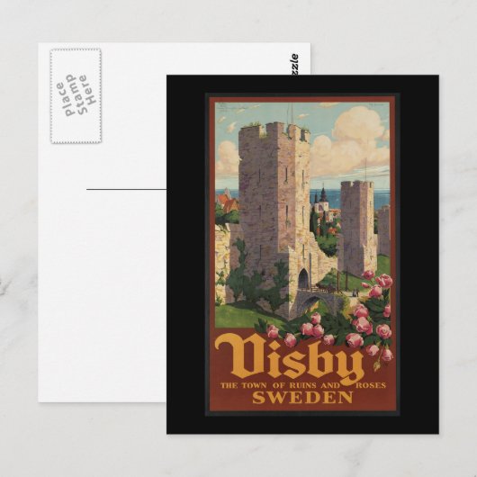 Visby Schweden Postkarte (Vorne/Hinten)