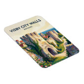 Visby Stadtmauer Schweden Magnet (Rechte Seite)
