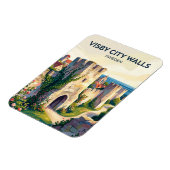 Visby Stadtmauer Schweden Magnet (Linke Seite)