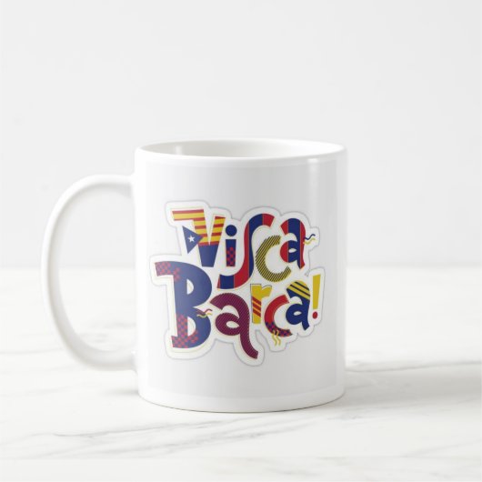 Visca Barça Coffee Mug FC Barcelona Fan Gift Kaffeetasse (Links)