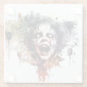 Viscera & Void: Abstraktes Portrait des Horrors Glasuntersetzer (Rückseite)