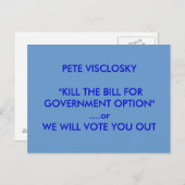 VISCLOSKY tötet die BILL Postkarte (Vorne/Hinten)