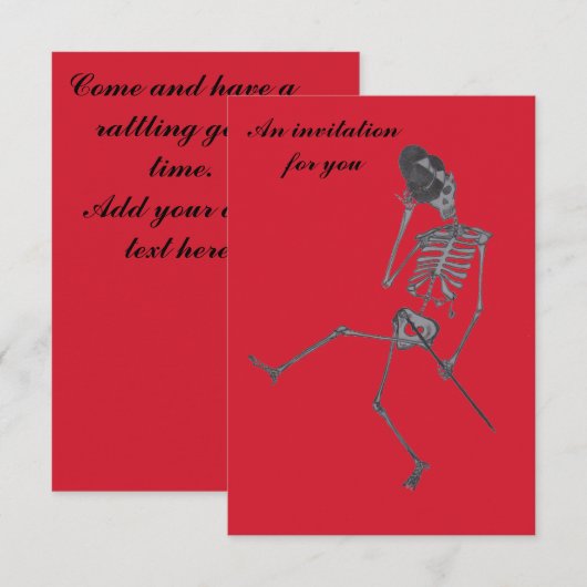 Viscount Ahorn B. Bone Rattler. Einladungen (Vorne/Hinten)