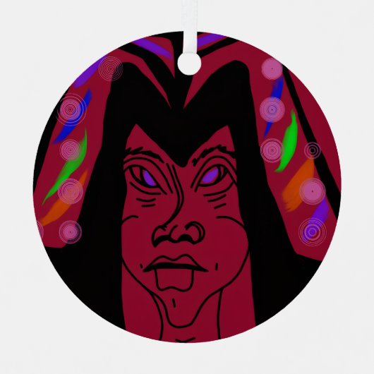 Viscountess with Headdress Ornament Aus Metall (Vorderseite)