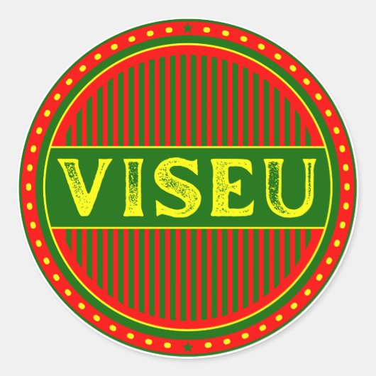Viseu City Pride Emblem – Portuguese Identity Runder Aufkleber (Vorderseite)