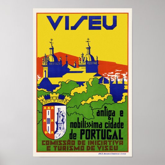 Viseu Portugal Vintage Poster 1934 (Vorne)