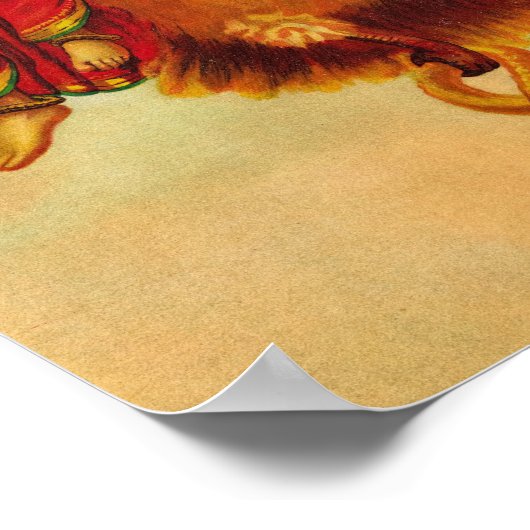 Vishnu, Garuda, Vahana von Raja Ravi Varma Poster (Ecke)