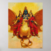 Vishnu, Garuda, Vahana von Raja Ravi Varma Poster (Vorne)