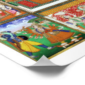 Vishnu im Zentrum seiner zehn Avatare, Jaipur, R Poster (Ecke)