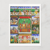 Vishnu im Zentrum seiner zehn Avatare, Jaipur, R Postkarte (Vorderseite)