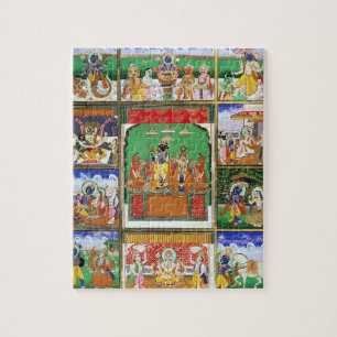 Vishnu in der Mitte seiner zehn Avataras, Jaipur, Puzzle
