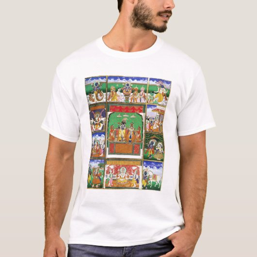 Vishnu in der Mitte seiner zehn Avataras, Jaipur, T-Shirt (Vorderseite)