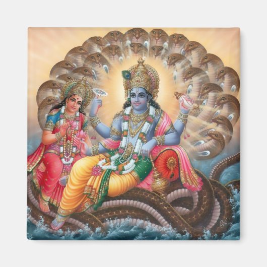 Vishnu & Lakshmi Magnet - Version 2 (Vorne)
