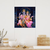 Vishnu & Lakshmi Poster (Küche)
