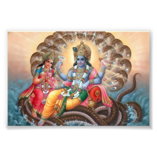 Vishnu & Lakshmi print (6" x 4") Fotodruck (Vorne)