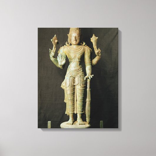 Vishnu, Late Chola Leinwanddruck (Vorderseite)