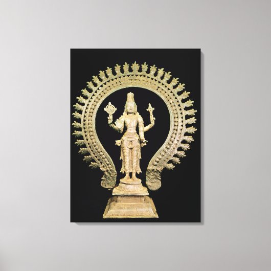 Vishnu, Late Chola Leinwanddruck (Vorderseite)